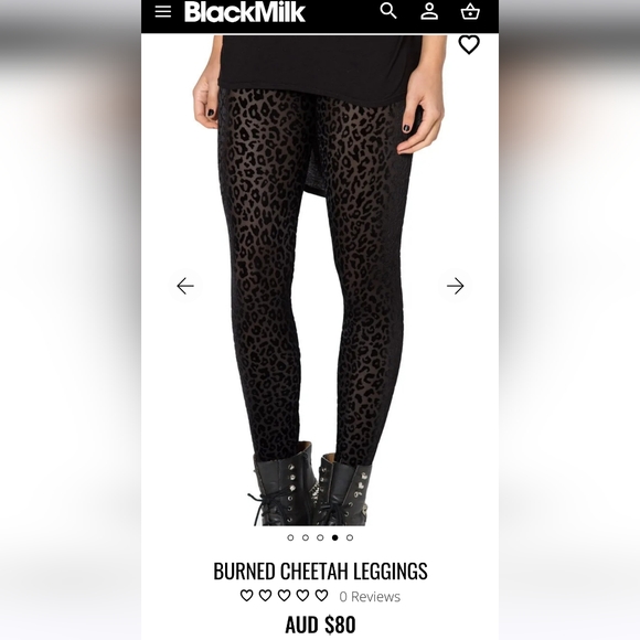 Blackmilk Pants - Blackmilk burned velvet cheetah print leggings